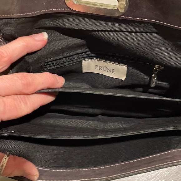 Prune Vintage Leather Wristlet / Small Purse / Clutch / Small Handbag - Picture 4 of 14